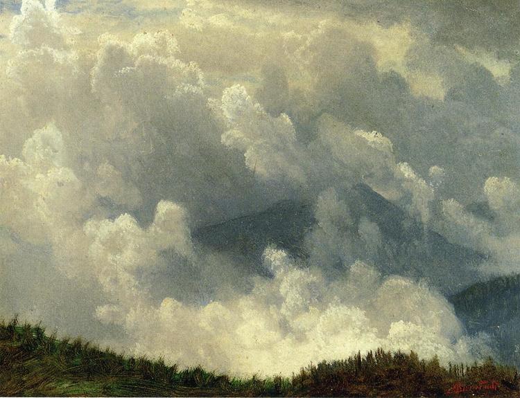 Albert Bierstadt Painting Mountain Mist